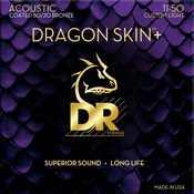 DR Strings Dragon Skin+ Coated 80/20 Custom Light 11-50 Strune za akustično kitaro