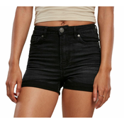 Ženske kratke hlače URBAN CLASSICS - real black washed - TB3452-real crno opran