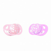Twistshake Tolažilna duda - 2 kosa - 0-6m - pink/vijolična