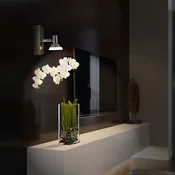 Näve LED stenska svetilka Jericho 1-light - Dnevna soba/jedilnica - Sodobni - krom, bela - Kovina