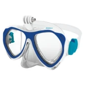 Speedo SPORT JUNIOR DUAL LENSES MASK WITH CAMERA MOUNT, set za potapljanje, transparent SOL25003