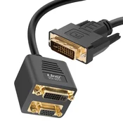 LINQ LinQ, Video adapter DVII moški na VGA ženski in DVII ženski, Črna, (5000191828)