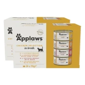 Applaws Chicken Selection Konzervirana hrana za mačke, piščančji izbor v juhi 48 x 70 g