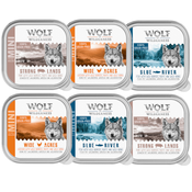 10% popust! Mokra pasja hrana Wolf of Wilderness mešana pakiranja - 6 x 150 g pladnji: piščanec, riba, svinjina