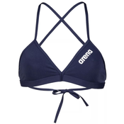 Arena solid tie back top navy/white 34