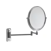Stensko kozmetično ogledalo GAIA, dia. 180 mm, obojestransko, krom - Chrome - 230x310x290 mm - Gedy - 24 - Jeklo - Kozmetično ogledalo - Krožni - 230 - 310 - 290 - 14
