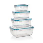 Banketni set plastičnih skled s pokrovom Leya, 4kosi