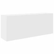 Vidaxl Kopalniška stenska omarica bel 100x25x40 cm inž. les