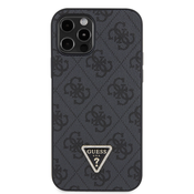 Guess zaščitni ovitek Triangle Strass Black, Iphone 12/12 Pro