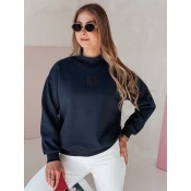 Bluza damska oversize z naszywkš LOVASON granatowa Dstreet