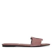 Natikači Calvin Klein Square Flat Sndl Embl Suede HW0HW03055 Roza