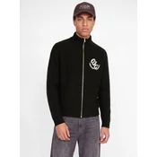 JACK & JONES Pletena jopa JORFREDERIKSBERG ecru/črna