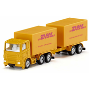 SIKU Blister - tovornjak DHL s prikolico