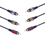 shumee Kabel 3x RCA (cinch) vtič - 3x RCA (cinch) vtiči vitalco 2,5 m