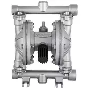 VEVOR Dvojna membranska črpalka QBK-15P 1136 L/min Nerjaveče jeklo PTFE membrana