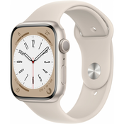 APPLE pametni sat Watch Series 8 Aluminium 45mm GPS, Starlight (Sport Band, Starlight)