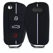 Silikonski etui za avtomobilske ključe za Audi Audi - črna - 33656