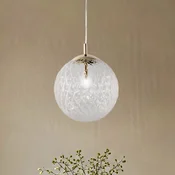 TK Lighting Steklena viseča svetilka Cadix, enojna, O 30 cm - Dnevna soba/jedilnica - jasno, zlato - Steklo