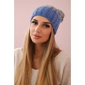 Kesi Cap with fleece Paryż K213 blue + kiwi