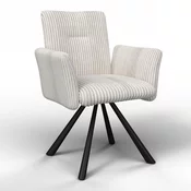 Bessagi Home Naslanjač Jade, Bež, Žamet, Vrtljiv