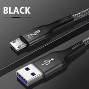ZNP Micro USB podatkovni in napajalni kabel - črn, 15 cm