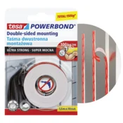 shumee TESA močan dvostranski lepilni trak 1,5 m x 19 mm