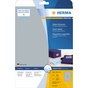 Herma etikete 210x297 A4/1 1/25 srebrna ( 02H4117 )