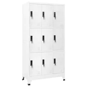 shumee omara s ključavnico bela 90x45x180 cm jeklo