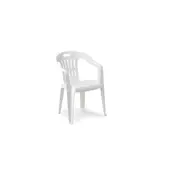 IPAE-PROGARDEN Baštenska stolica plasticna Piona - bela 56 × 55 × 78 cm