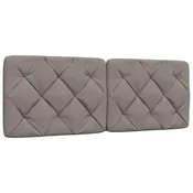 Vidaxl Blazina za vzglavje taupe 140 cm blago