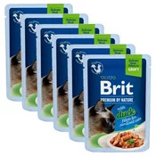 BRIT Premium Cat Delicate Fillets in Gravy with Duck for Sterilised 6 x 85 g