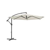 SONGMICS Nadstrešek z bočno oporo 350 cm premera x 250 cm bež, (5000248649)