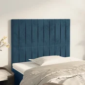 Vidaxl vidaXL Vzglavja za posteljo, komplet 2 kosov, temno modra, 80x5x78/88 cm žamet