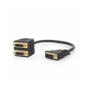 Cablexpert Delilnik DVI-D M na 2x DVI Ž, 0.3 m, črn, pasiven, (20440412)