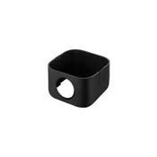 Plastic sleeve for food storage containers, 10.4 x 10.4 x 6 cm, black,