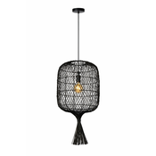 Lucide 03436/40/30 - Lestenec na vrvici GARVE 1xE27/40W/230V črn