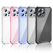 Maska Carbon shield iPhone 14 Plus pink