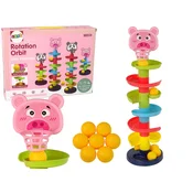 slomart LEAN TOYS sorter žogic na zračnici, 6 stopenj, s košaro