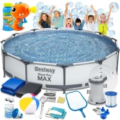 Vrtni bazen s okvirom 366 x 76 cm 16u1 Bestway 56416 + mjehurici GRATIS