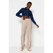 Trendyol Mink Wide Leg/Wide Elastic Waist Woven Trousers