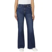 Pepe Jeans za ženske. PL204734EF1 Kavbojke v kroju flare Willa modre barve (30/30), Modra, Priložnostno, Džins, Organski bomba&