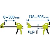 Extol Craft Sponka 915203 quick-release, 300mm