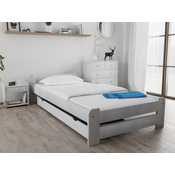 Postelja Emily 80 x 200 cm bela Posteljno dno: Z letvenim dnom, Vzmetnica: Vzmetnica Somnia 17 cm