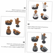 Generic Monk Landscape Decoration Miniature Ornaments Car Dashboard Accessories Outdoor Statues Miniature Monk Figures Mini Sand Garden Accessories Happy Buddha Statue Monk Statue Baby, (21065476)