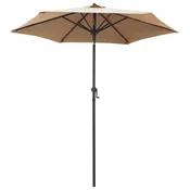 shumee vidaXL Senčnik taupe 200 x 211 cm aluminijast