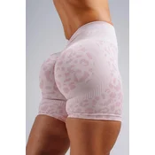 NEBBIA PRIMAL 856 kompresijske push up ženske kratke hlače, pink leopard (XS)