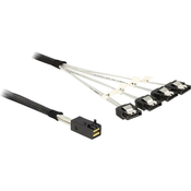 Delock Prikljucni kabel za tvrdi disk [1x Mini-SAS-ženski utikac (SFF-8643) - 4x SATA-ženski utikac 7-polni.] Delock 1 m crna