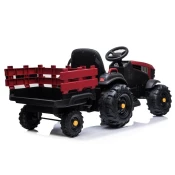 Otroški traktor na baterijo 12V z prikolico rdeča