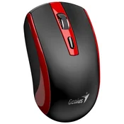 GENIUS miška ECO-8150/ 1200 dpi/ brezžična/ polnilna/ Copilot/ črna/ rdeča