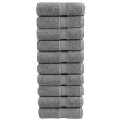Vidaxl Premium brisače za pranje SOLUND 10 kosov sive 30x30 cm 600 g/m2